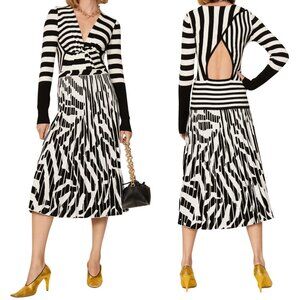 TOME Stripe Twist Front Sweater, Size Small